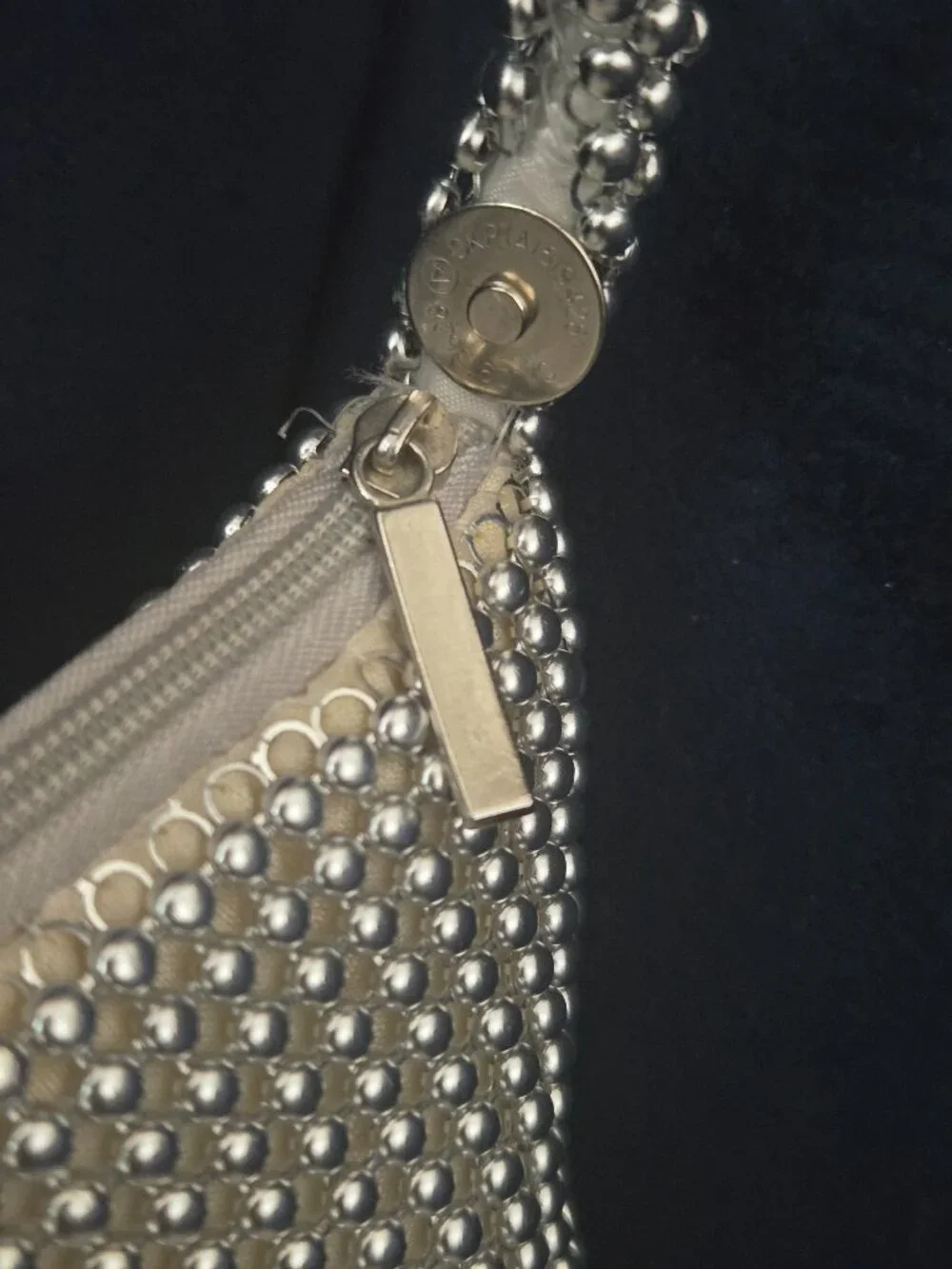 2 Chic metallic beaded mini handbag - DISCONTINUED